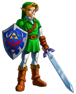 Link from zelda ocarina of time in gta style