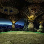 The night variation of stage as depicted in the original Soulcalibur.