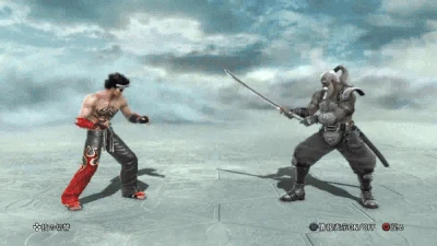 Soul of Devil Jin's Lightning Screw Uppercut in Soulcalibur V.