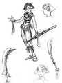 Early Xianghua concept art from Soulcalibur