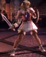 Pyrrha wielding the Omega Sword and Elk Shield in Soulcalibur V