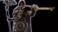 Player 2 Zasalamel wielding the Kafziel (2P) in Soulcalibur IV