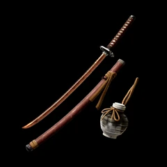 武具 sui Sui Broadsword, Double Dragon - Damascus Steel, LK Chen Forge