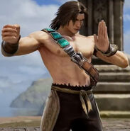 Kilik, post-Armor Break, with the Wild Tail (Loose) hairstyle