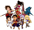 Sophitia, Ivy, Mitsurugi, Maxi, Kilik, Taki, Voldo and Nightmare Art Group from Soulcalibur