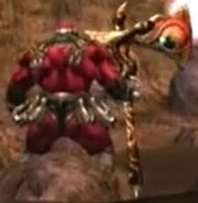 Astaroth carrying the Soul Edge as an axe in his Soulcalibur III ending