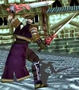 Cervantes wielding both the male and female blades of the Soul Edge in Soul Edge