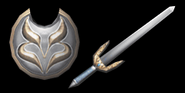 Ω Sword & Elk Shield (2P) in Soulcalibur: Broken Destiny