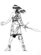 Azola's original design as Sophitia's 2P costume in Soul Edge
