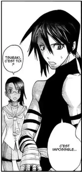 Apparence de Tsubaki dans le premier chapitre du livre d'Eibon.