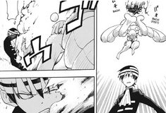 Kaguya uses fire on Kid