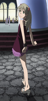 Maka dressed for an occasion.