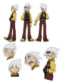 Soul "Eater" Evans's design in the anime