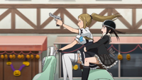 Soul Eater NOT Episode 11 HD - Liz drives Tsugumi