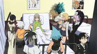 Soul Eater Episode 28 HD - Maka's friends meet her in the Dispensary