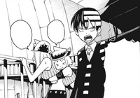 Soul Eater Chapter 101 - Kid, Liz, and Patty prepare for Demon Airship to crash