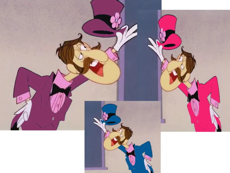 Professor hinkle frosty the snowman pink purple blue Sound effects