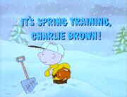 It's spring training charlie brown title card