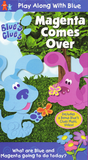 Blue's Clues Magenta Comes Over VHS Cover