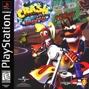 Crash Bandicoot Warped PS1 Box Art