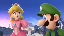 Peach and Luigi Gasp