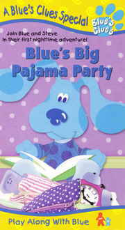 Blue's Clues Blue's Big Pajama Party VHS Cover