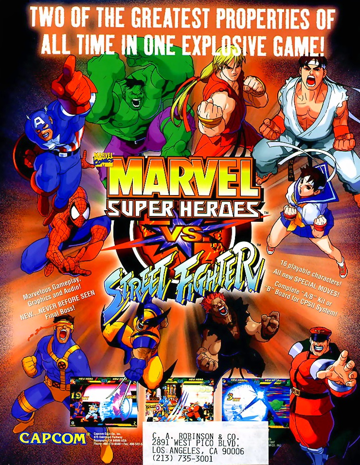 Marvel Super Heroes vs. Street Fighter, Marvel Database