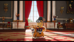 A Minion, from the movie Minions (2015), singing in a metal band, in  front of a large festival audience. Polaroid taken by an audience member.  Chaotic. Grainy. : r/dalle2
