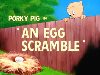 An Egg Scramble Title Card