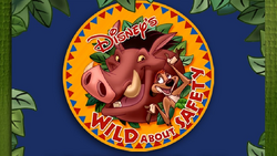 Timon and pumbaa's wild about safety logo