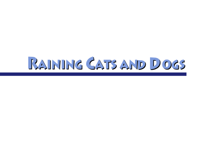 The Dog and Cat News Raining Cats and Dogs Games