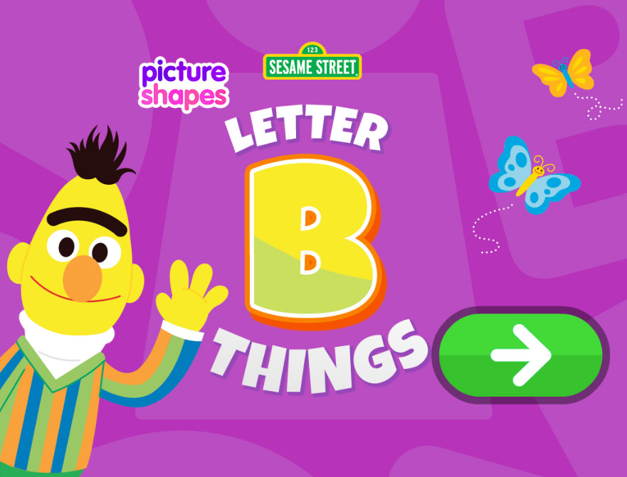 Sesame Street: Picture Shapes: Letter B Things (Online Games