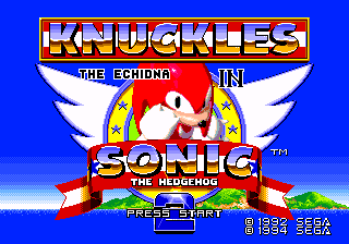 Knuckles in Sonic 2 Title Screen.png