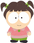 Kindergartner Girl with Brown Pigtails
