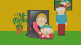 Cartman picked up by Nanny Stella after he insults her fertility in "Tsst".