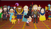Pooh con los otros personajes de Disney.