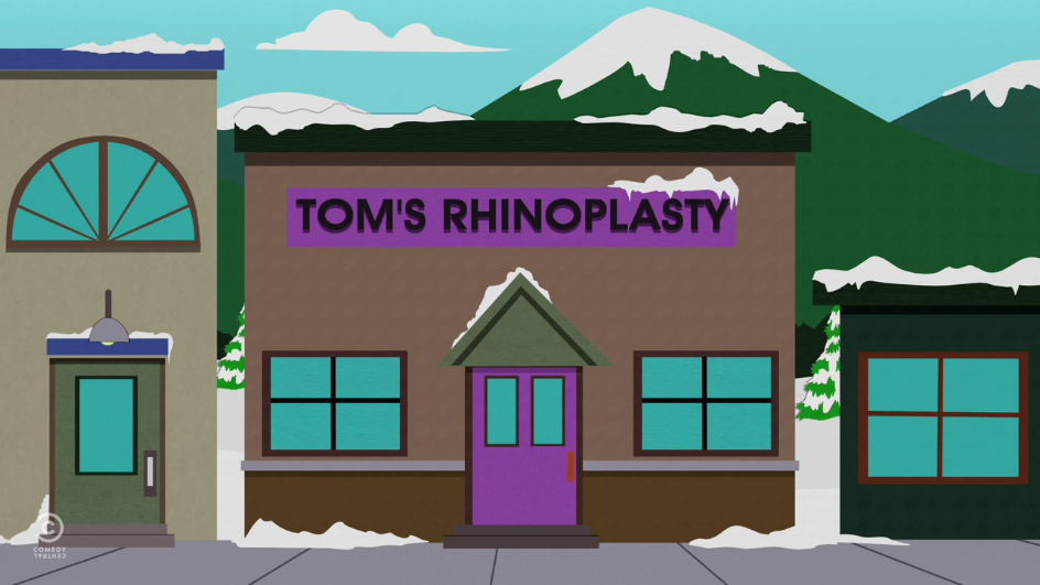 Tilpasning tøj I mængde Tom's Rhinoplasty (Location) | South Park Archives | Fandom