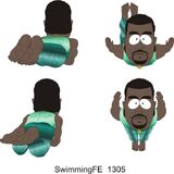 A number of specialty poses needed to be made to create this scene with Kanye swimming.