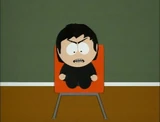 Damien speaking to Mr. Mackey about being picked on.