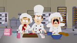 The Three Murderers try to bake a cake.