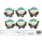 A series of special poses needed to be created for this scene of Cartman and Tolkien running through the school.