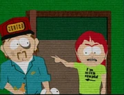 Kevin McCormick appearing as just a pair of floating eyes (bottom left by Stuart's hand).