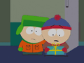 Kyle and Stan after Kenny's death, seen in "Kenny Dies".