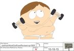 Art used while designing Cartman's "ripped" pose.