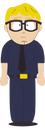 Blond Haired Security Guard