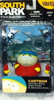 South Park 6in Scale Figure Cartman, Kitty, Probe, Alternate Arms