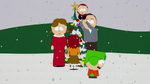 The family decorating a tree in "Mr. Hankey, the Christmas Poo".