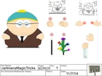 Art for each of Cartman's "magic tricks" was individually designed by the Art Department.