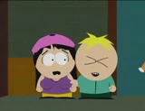 Wendy, after getting breast implants. Butters is seen poking her breasts and laughing at them, much to Wendy's horror.