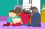 Thomas and Nellie McElroy with Cartman and his mom.